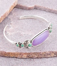 Barse Emile Purple Quartz Sterling Silver Cuff Bracelet
