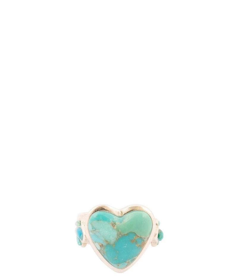 Barse Heart Sterling Silver Blue Turquoise Statement Ring