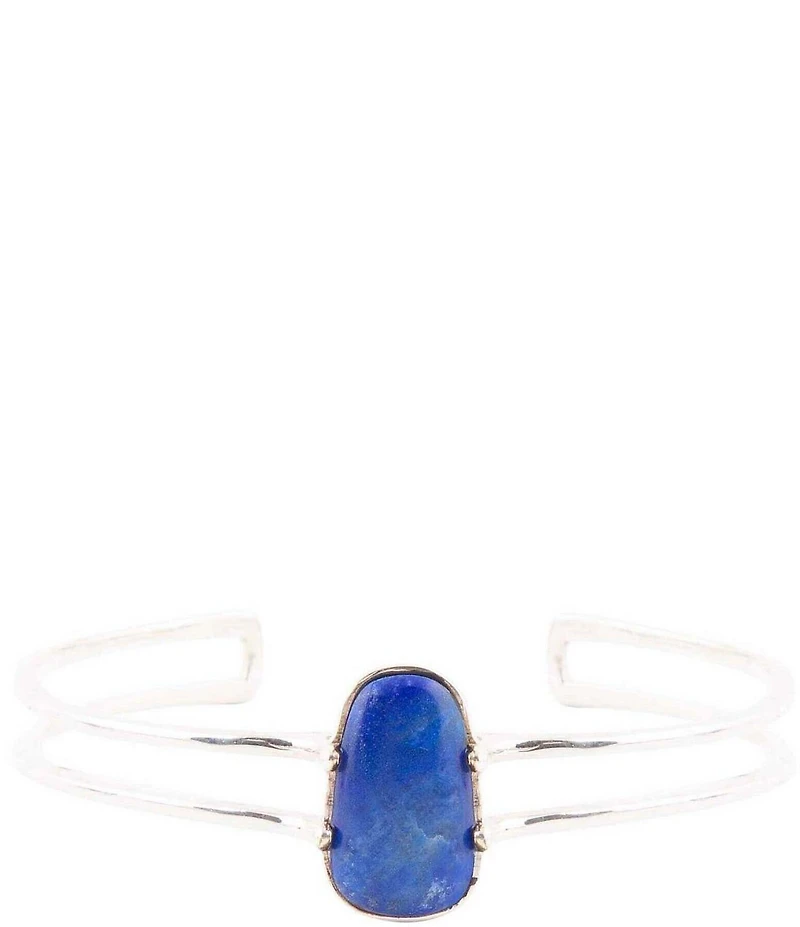 Barse Madeleine Blue Lapis and Sterling Silver Cuff Bracelet