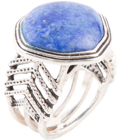 Barse Blue Lapis and Sterling Silver Ring