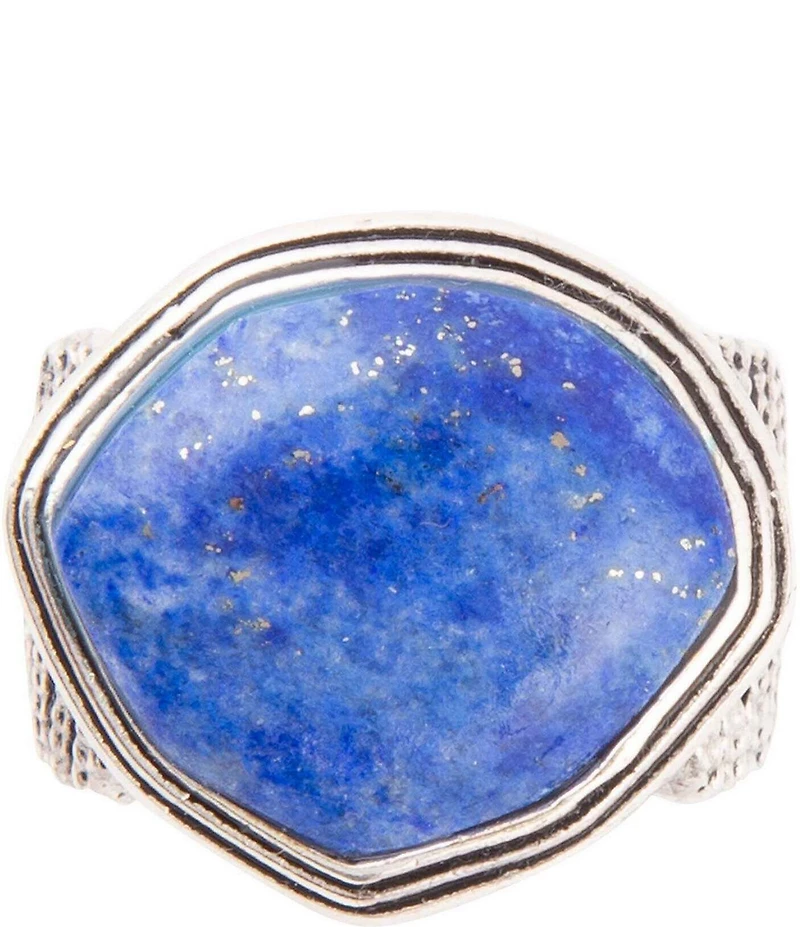 Barse Blue Lapis and Sterling Silver Ring