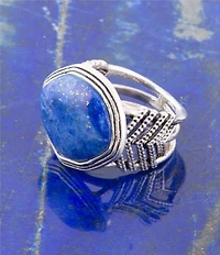 Barse Blue Lapis and Sterling Silver Ring