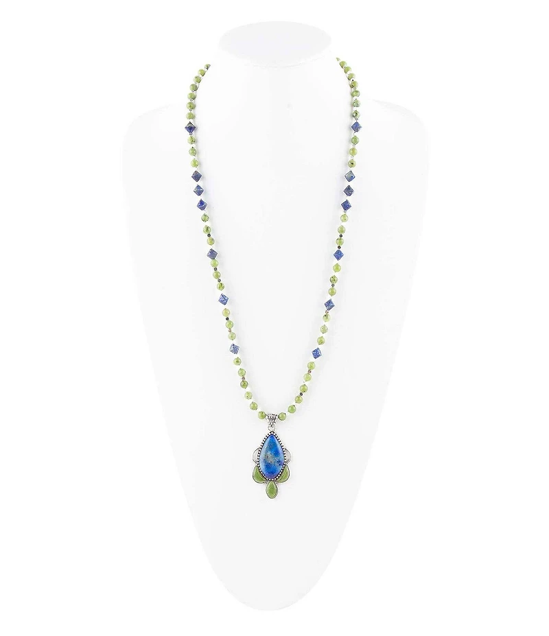 Barse Oxford Long Pendant Necklace