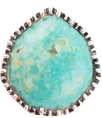 Barse Intricate Green Turquoise and Sterling Silver Ring