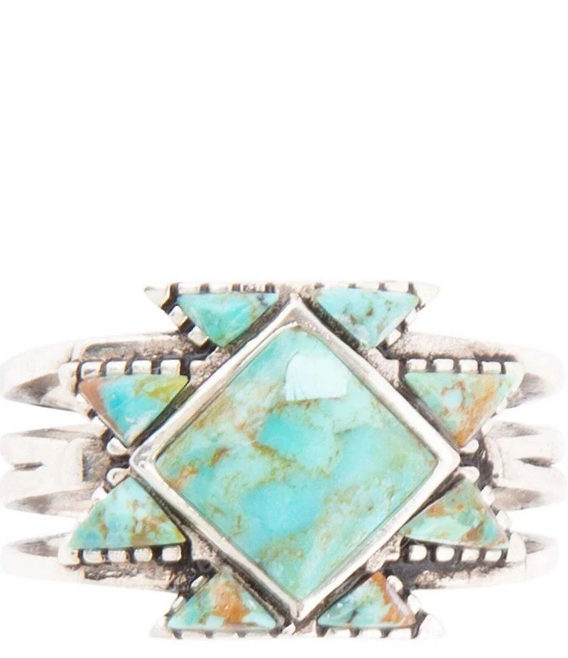 Barse Sharp Blue Turquoise and Sterling Silver Ring