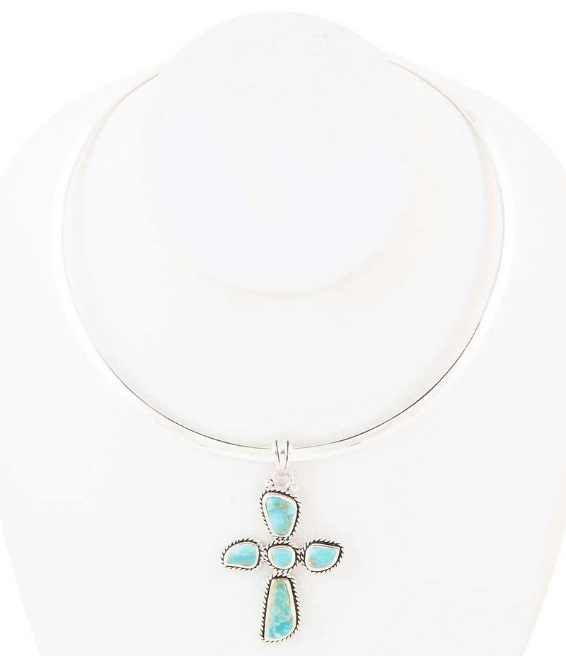 Barse Cross Pendant and Sterling Silver Necklace