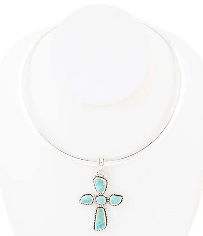 Barse Cross Pendant and Sterling Silver Necklace