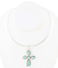 Barse Cross Pendant and Sterling Silver Necklace