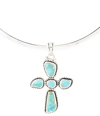 Barse Cross Pendant and Sterling Silver Necklace