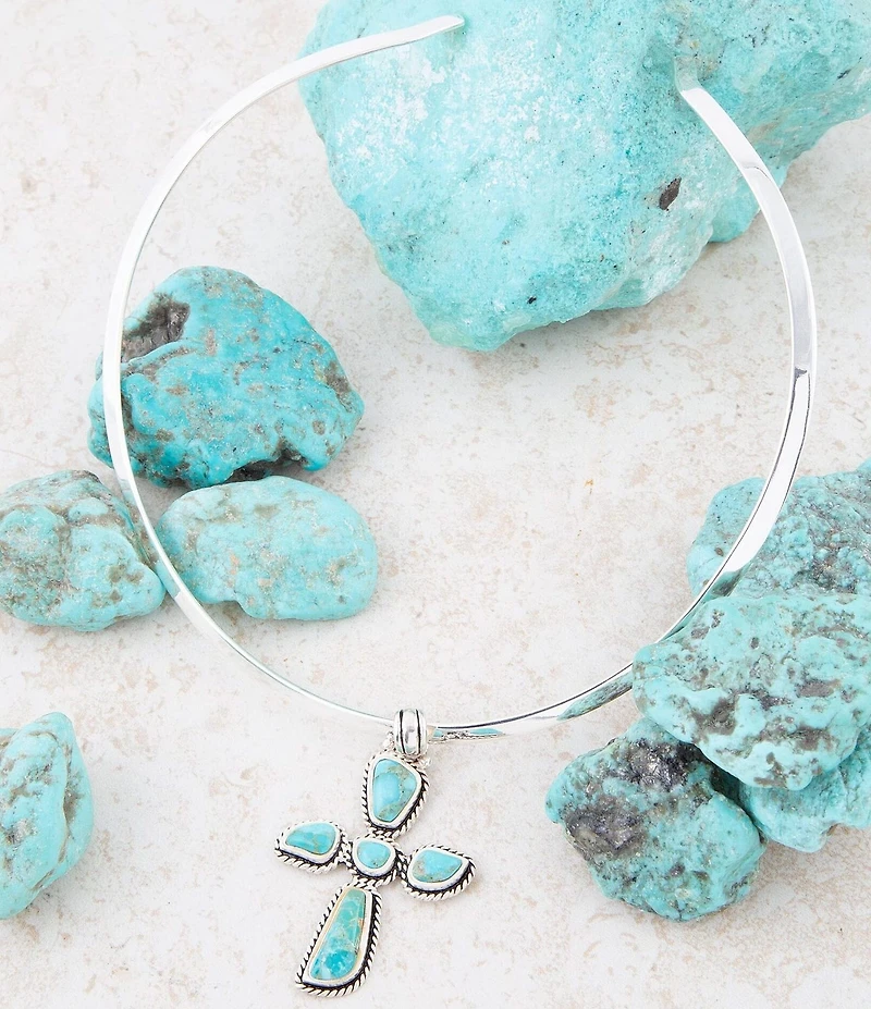 Barse Cross Pendant and Sterling Silver Necklace