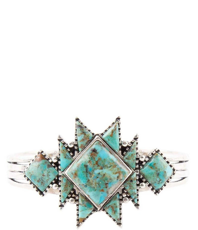 Barse Sharp Blue Turquoise and Sterling Silver Cuff Bracelet