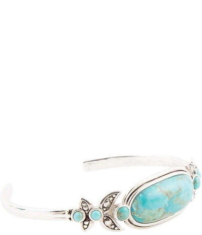 Barse Emile Blue Turquoise Sterling Silver Cuff Bracelet