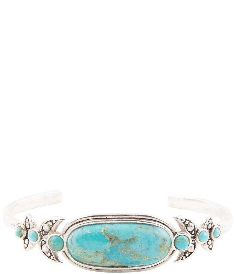 Barse Emile Blue Turquoise Sterling Silver Cuff Bracelet