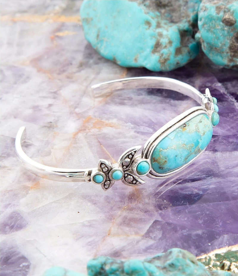 Barse Emile Blue Turquoise Sterling Silver Cuff Bracelet