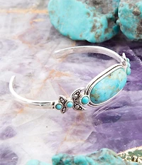 Barse Emile Blue Turquoise Sterling Silver Cuff Bracelet