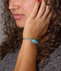 Barse Emile Blue Turquoise Sterling Silver Cuff Bracelet