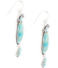 Barse Emile Blue Turquoise Sterling Silver Dangle Earrings