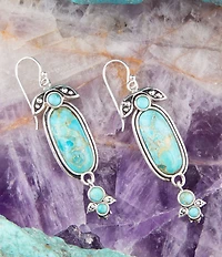 Barse Emile Blue Turquoise Sterling Silver Dangle Earrings