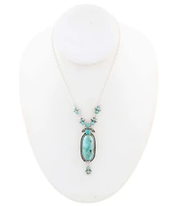 Barse Emile Sterling Silver and Blue Turquoise Pendant Necklace