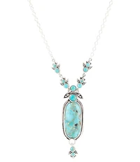 Barse Emile Sterling Silver and Blue Turquoise Pendant Necklace