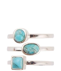 Barse Sterling Silver Blue Turquoise Stackable Ring