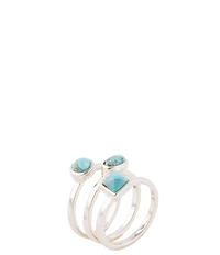 Barse Sterling Silver Blue Turquoise Stackable Ring
