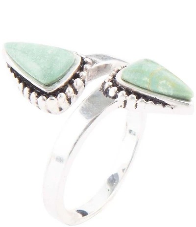 Barse Begondor Green Turquoise and Sterling Silver Adjustable Ring