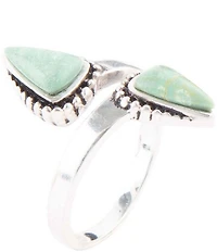 Barse Begondor Green Turquoise and Sterling Silver Adjustable Ring