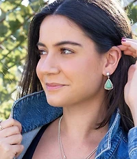 Barse Begondor Green Turquoise and Sterling Silver Adjustable Ring