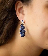 Barse Carly Blue Lapis Complete Loop Sterling Silver Post Earrings