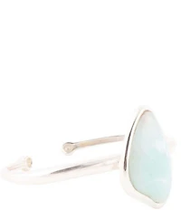 Barse Organic Blue Larimar and Sterling Silver Cuff Bracelet