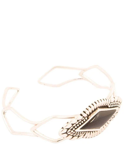Barse Sterling Silver and Midnight Onyx Cuff Bracelet
