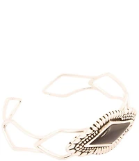Barse Sterling Silver and Midnight Onyx Cuff Bracelet