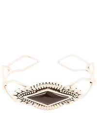 Barse Sterling Silver and Midnight Onyx Cuff Bracelet