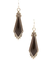 Barse Sterling Silver and Midnight Onyx Drop Earrings