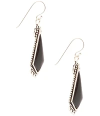 Barse Sterling Silver and Midnight Onyx Drop Earrings