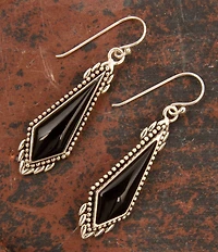 Barse Sterling Silver and Midnight Onyx Drop Earrings