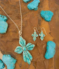 Barse Sterling Silver and Turquoise Cross Short Pendant Necklace