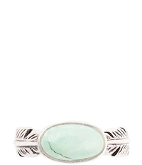 Barse Feather Green Turquoise and Sterling Silver Ring