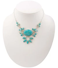 Barse Mojave Sterling Silver Turquoise Statement Necklace