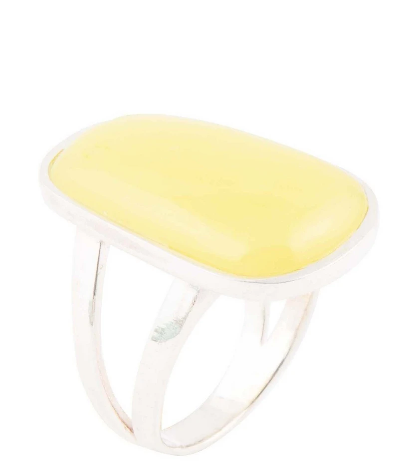 Barse Madeleine Yellow Jade and Sterling Silver Ring