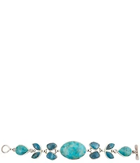 Barse Sterling Silver, Turquoise and Apatite Seaside Line Bracelet