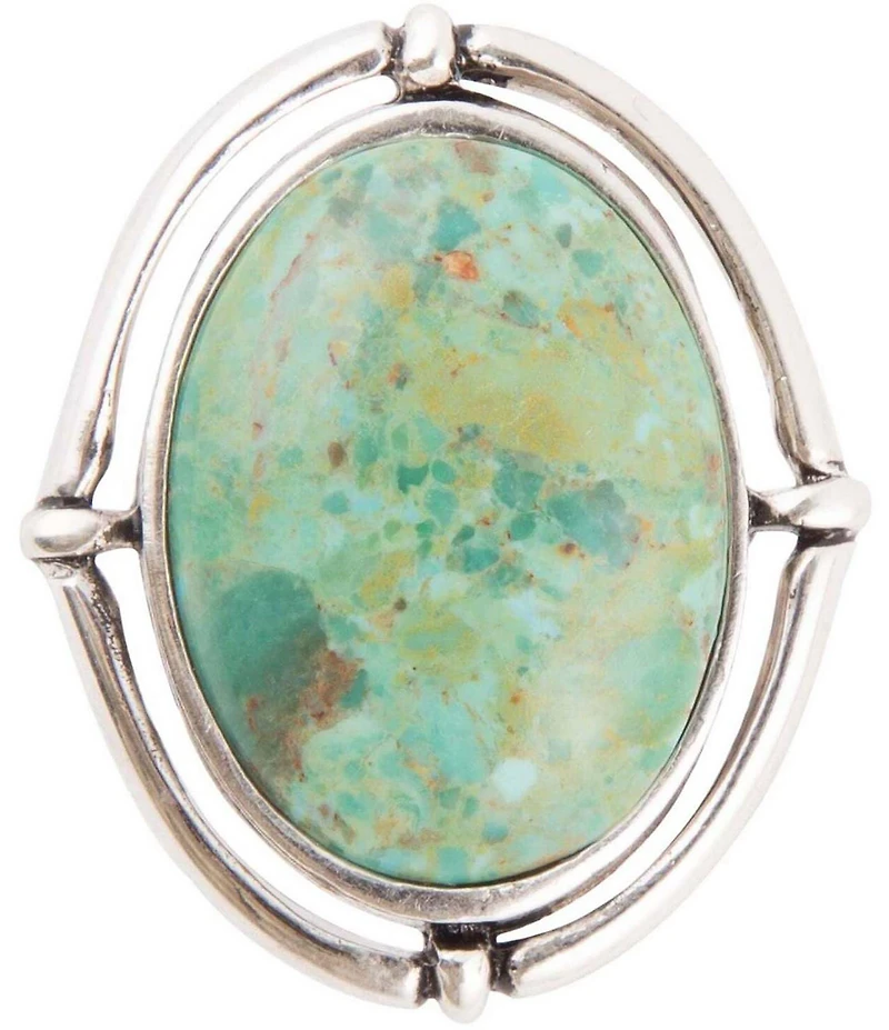 Barse Make a Statement Blue Turquoise and Sterling Silver Ring