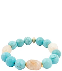Barse Sunlit Oasis Genuine Stone Beaded Stretch Bracelet