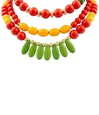 Barse Sunset Bazaar Genuine Stone Beaded Multi-Strand Statement Necklace