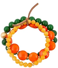 Barse Sunset Bazaar Genuine Stone Beaded Resort Stretch Bracelet Set