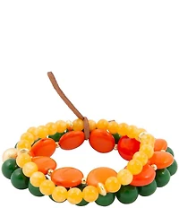 Barse Sunset Bazaar Genuine Stone Beaded Resort Stretch Bracelet Set