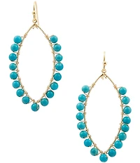 Barse Tiger's Eye Amber Trail Statement Drop Earrings