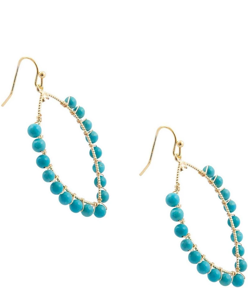 Barse Tiger's Eye Amber Trail Statement Drop Earrings