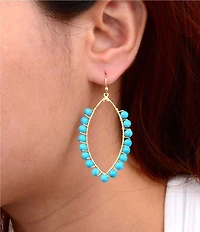 Barse Tiger's Eye Amber Trail Statement Drop Earrings